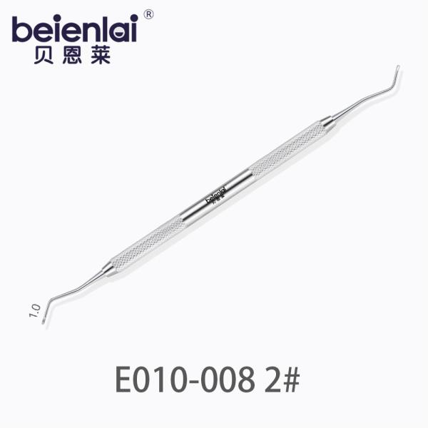Benlai Dental Excavator E010-008 SXS 2#, Double End, φ6.5 Solid Round Handle